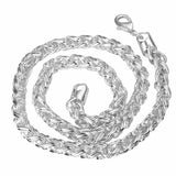 925 Silver Men's Necklace Twisted Circle 20 Inches Christmas