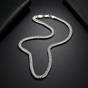 925 Sterling Silver 6MM Chain Necklace for Men Women Party Wedding Christmas