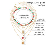Snowflake Pendant Clay Beads Choker Charm Necklace