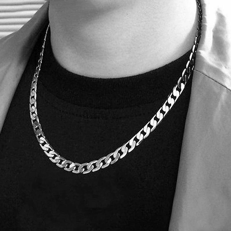 925 Silver Necklace For Men 8MM Chain Wedding Christmas