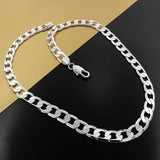 925 Silver Necklace For Men 8MM Chain Wedding Christmas