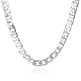 925 Silver Necklace For Men 8MM Chain Wedding Christmas