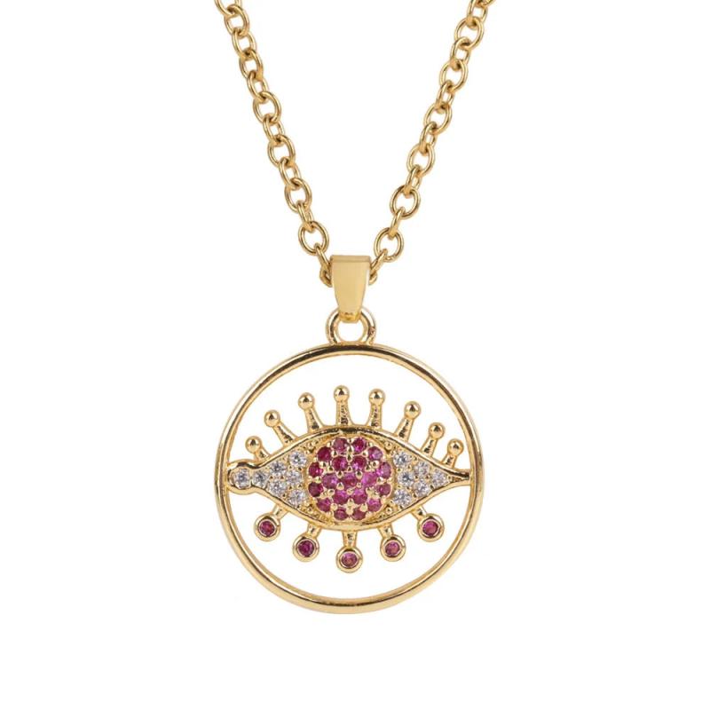 Stainless Steel Evil Eye Necklace for Women