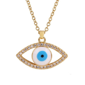 Stainless Steel Evil Eye Necklace for Women