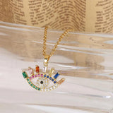 Stainless Steel Evil Eye Necklace for Women