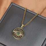 Stainless Steel Evil Eye Necklace for Women