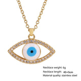 Stainless Steel Evil Eye Necklace for Women
