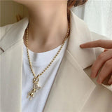 Silver Rabbit Necklace for Women Funny Christmas Jewelry
