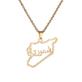 Syria Pendant Necklace Chain Jewelry Christmas Party Ornament