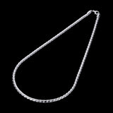 925 Silver Necklace 4MM Twisted Rope Chain 20 Inches