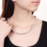 925 Silver 20in 8MM Bead Necklace Wedding Christmas