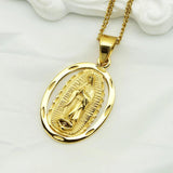 Catholic Virgin Mary Necklace 316L Stainless Steel Pendant