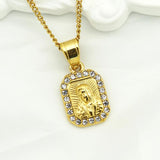 Catholic Virgin Mary Necklace 316L Stainless Steel Pendant
