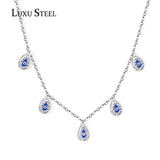 Evil Eye Necklace Stainless Steel Silver Chains