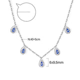 Evil Eye Necklace Stainless Steel Silver Chains