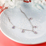 Evil Eye Necklace Stainless Steel Silver Chains