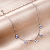 Evil Eye Necklace Stainless Steel Silver Chains