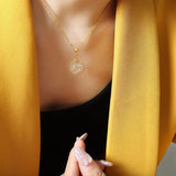 Glass Ball Pendants Necklace Stainless Steel Chain Women Christmas Gift