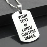 Custom Stainless Steel Dog Tag Pendant - Military Gift
