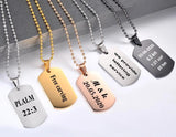 Custom Stainless Steel Dog Tag Pendant - Military Gift