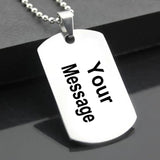Custom Stainless Steel Dog Tag Pendant - Military Gift