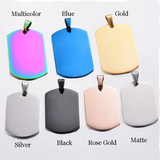 Custom Stainless Steel Dog Tag Pendant - Military Gift