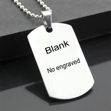 Custom Stainless Steel Dog Tag Pendant - Military Gift