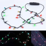 Mini Flashing Light-up Christmas Necklace 8 LED NIN668