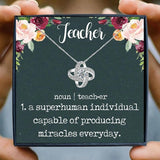 Teacher Necklace for School Student Girl - Daughter Heart Pendant Jewelry