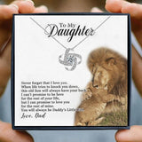 Daughter Crystal Heart Pendant Necklace from Dad