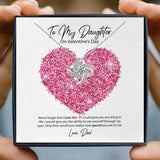 Daughter Crystal Heart Pendant Necklace from Dad