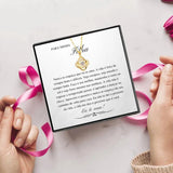 Daughter Necklace Heart Necklaces Women Jewelry from Mom Dad