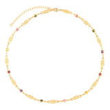 Rainbow CZ Tennis Choker Necklace for Women - Colorful Crystal Jewelry
