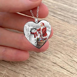 Women's Heart-Shaped Santa Claus Necklace - Fashionable Christmas Accessories