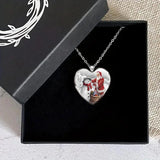 Women's Heart-Shaped Santa Claus Necklace - Fashionable Christmas Accessories