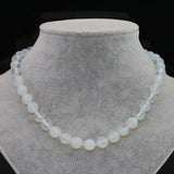 10mm Mexican Opal Moonstone Faceted Round Beads Necklace for Girls