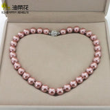 12mm Shell Pearl Beads Necklace Magnet Clasp Christmas Gift AAA