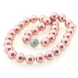 12mm Shell Pearl Beads Necklace Magnet Clasp Christmas Gift AAA