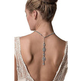 Bridal Crystal Back Necklace Wedding Jewelry Statement Collar Choker