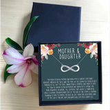 Mother Daughter Infinity Necklace Love Pendant Chain Necklaces Wedding Jewelry