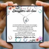 Daughter In Law Heart Pendant Necklace Crystal Jewelry Birthday Gift