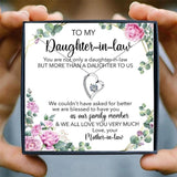 Daughter In Law Heart Pendant Necklace Crystal Jewelry Birthday Gift