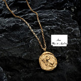 Stainless Steel Zodiac Pendant Necklace Clavicle Chain