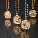 Stainless Steel Zodiac Pendant Necklace Clavicle Chain