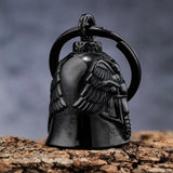 Stainless Steel Biker Bell Pendant Charm Necklace for Men