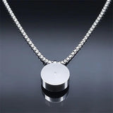 Compass Pendant Necklace Silver Christmas Jewelry