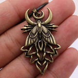 Moths Necklace Butterfly Pendant Moon Rune Women Necklace