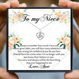 Niece Crystal Pendant Necklace - Aunt Uncle Gift