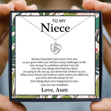 Niece Crystal Pendant Necklace - Aunt Uncle Gift