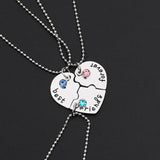 BFF Necklaces broken heart Necklace for 3 friends